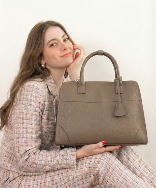 styiro(スタイロ)の「【軽量】2way ステッチエアリートートバッグ ショルダー付き/A4サイズ(ビジネスバッグ・レディース・ブラック/ブルー/ベージュ系その他/キャメル/アイボリー/ベージュ/ネイビー/ブラウン・FREE)」の17枚目の写真