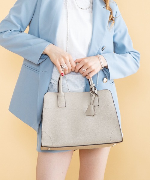 styiro(スタイロ)の「【軽量】2way ステッチエアリートートバッグ ショルダー付き/A4サイズ(ビジネスバッグ・レディース・ブラック/ブルー/ベージュ系その他/キャメル/アイボリー/ベージュ/ネイビー/ブラウン・FREE)」の18枚目の写真