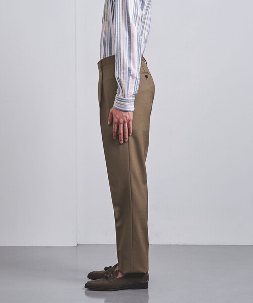 UNITED ARROWS(ユナイテッドアローズ)の「1プリーツ テーパード パンツ(その他パンツ・メンズ・モカ/ブラック・46/48/50/44)」の4枚目の写真