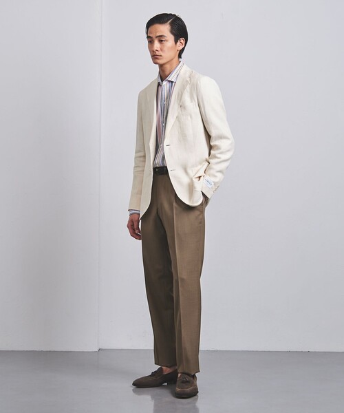 UNITED ARROWS(ユナイテッドアローズ)の「1プリーツ テーパード パンツ(その他パンツ・メンズ・モカ/ブラック・46/48/50/44)」の7枚目の写真