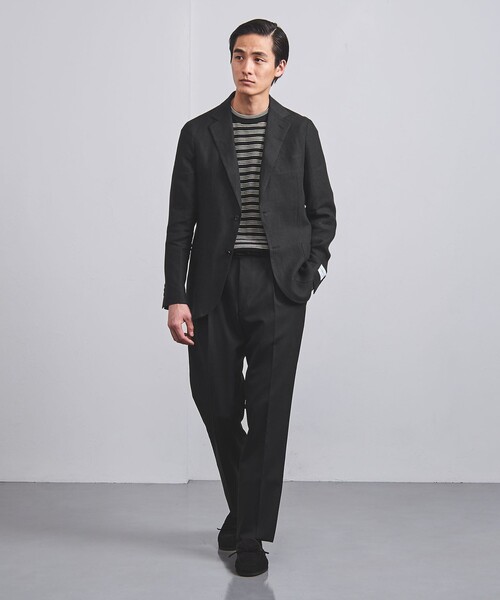 UNITED ARROWS(ユナイテッドアローズ)の「1プリーツ テーパード パンツ(その他パンツ・メンズ・モカ/ブラック・46/48/50/44)」の9枚目の写真