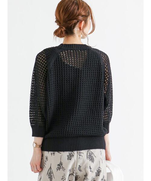 Te chichi（テチチ）の「メッシュ編み5分袖ニットプルオーバー（ニット/セーター・レディース・オフホワイト/レッド/ブラック・ﾌﾘ-）」の20枚目の写真