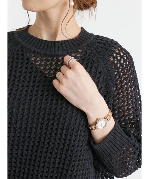 Te chichi（テチチ）の「メッシュ編み5分袖ニットプルオーバー（ニット/セーター・レディース・オフホワイト/レッド/ブラック・ﾌﾘ-）」の21枚目の写真