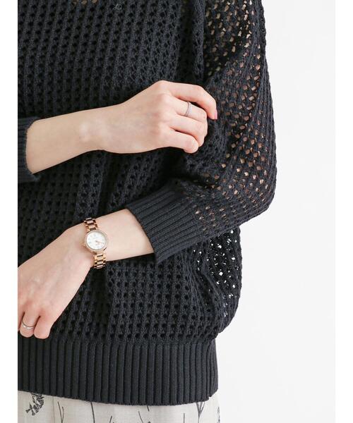 Te chichi（テチチ）の「メッシュ編み5分袖ニットプルオーバー（ニット/セーター・レディース・オフホワイト/レッド/ブラック・ﾌﾘ-）」の22枚目の写真