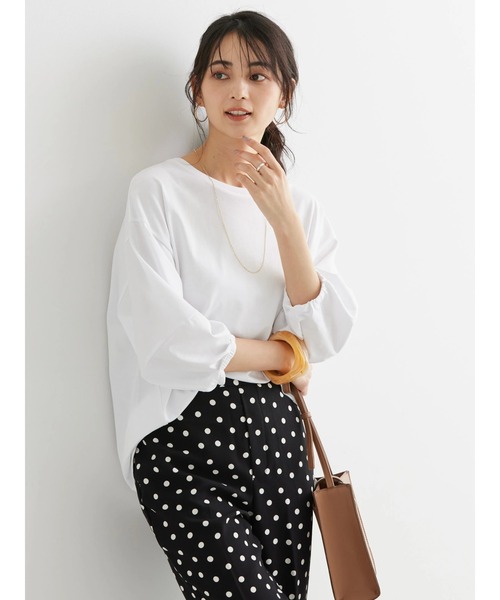 AMERICAN HOLIC(アメリカンホリック)の「袖ボリューム半袖カットプルオーバー(Tシャツ/カットソー・レディース・ブラック/オフホワイト/イエロー/サックスブルー・L/M)」の13枚目の写真