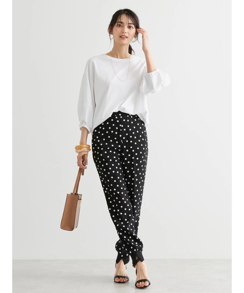 AMERICAN HOLIC(アメリカンホリック)の「袖ボリューム半袖カットプルオーバー(Tシャツ/カットソー・レディース・ブラック/オフホワイト/イエロー/サックスブルー・L/M)」の10枚目の写真