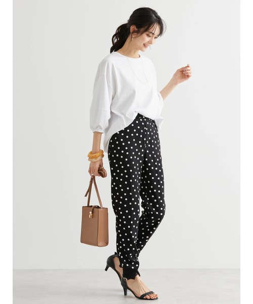 AMERICAN HOLIC(アメリカンホリック)の「袖ボリューム半袖カットプルオーバー(Tシャツ/カットソー・レディース・ブラック/オフホワイト/イエロー/サックスブルー・L/M)」の6枚目の写真