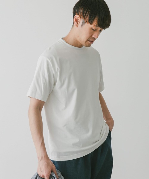 URBAN RESEARCH DOORS（アーバンリサーチドアーズ）の「『接触冷感』クールタッチプレーティングTシャツ（Tシャツ/カットソー・メンズ・ホワイト/チャコールグレー/ブラック/ブルー・MEDIUM/LARGE）」の5枚目の写真