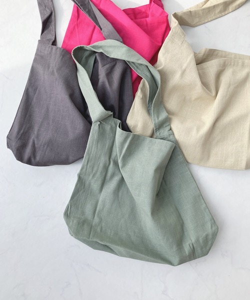 AS KNOW AS plus（アズノゥアズプラス）の「ワンハンドルショルダーバッグ（ショルダーバッグ・レディース・チャコールグレー/ピンク/ライトグリーン/ベージュ・FREE）」の13枚目の写真