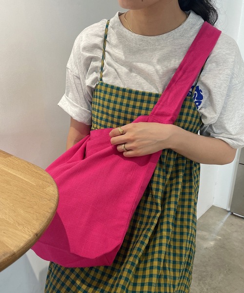 AS KNOW AS plus（アズノゥアズプラス）の「ワンハンドルショルダーバッグ（ショルダーバッグ・レディース・チャコールグレー/ピンク/ライトグリーン/ベージュ・FREE）」の20枚目の写真