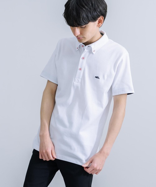 KRIFF MAYER（クリフメイヤー）の「KRIFF MAYER クリフメイヤー オールデイズ冷感 鹿の子 半袖ポロシャツ（ポロシャツ・メンズ・オフホワイト/グレー/ブラック/ネイビー/レンガ/ライトグリーン・XL/M/L）」の7枚目の写真