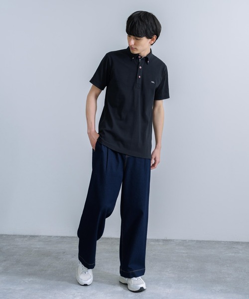 KRIFF MAYER（クリフメイヤー）の「KRIFF MAYER クリフメイヤー オールデイズ冷感 鹿の子 半袖ポロシャツ（ポロシャツ・メンズ・オフホワイト/グレー/ブラック/ネイビー/レンガ/ライトグリーン・XL/M/L）」の13枚目の写真