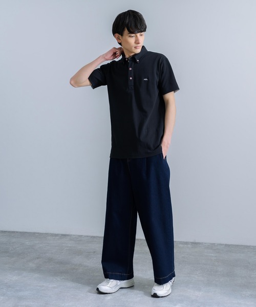 KRIFF MAYER（クリフメイヤー）の「KRIFF MAYER クリフメイヤー オールデイズ冷感 鹿の子 半袖ポロシャツ（ポロシャツ・メンズ・オフホワイト/グレー/ブラック/ネイビー/レンガ/ライトグリーン・XL/M/L）」の14枚目の写真