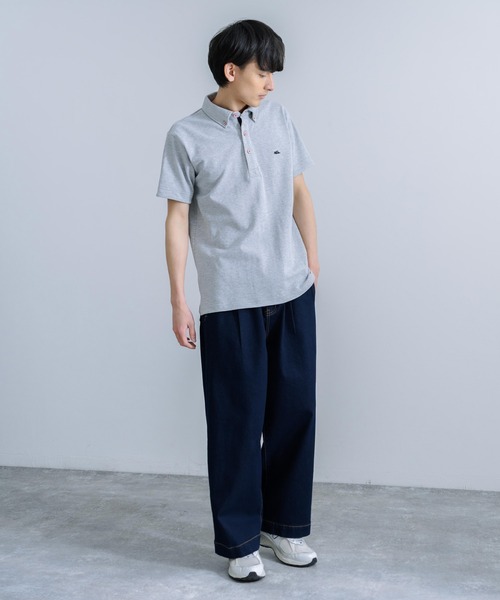 KRIFF MAYER（クリフメイヤー）の「KRIFF MAYER クリフメイヤー オールデイズ冷感 鹿の子 半袖ポロシャツ（ポロシャツ・メンズ・オフホワイト/グレー/ブラック/ネイビー/レンガ/ライトグリーン・XL/M/L）」の18枚目の写真