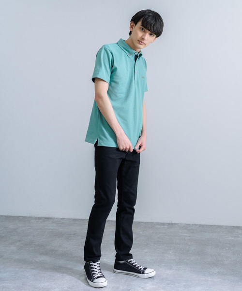 KRIFF MAYER（クリフメイヤー）の「KRIFF MAYER クリフメイヤー オールデイズ冷感 鹿の子 半袖ポロシャツ（ポロシャツ・メンズ・オフホワイト/グレー/ブラック/ネイビー/レンガ/ライトグリーン・XL/M/L）」の20枚目の写真