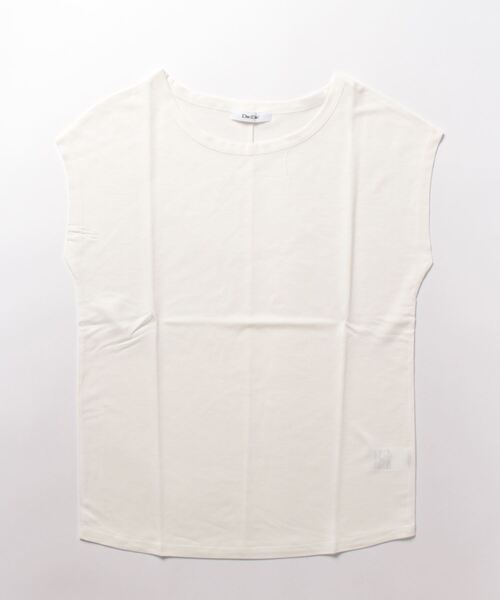 DouDou(ドゥドゥ)の「フレンチT(Tシャツ/カットソー・レディース・オフホワイト/ネイビー/ピンクベージュ/ライトグレー/ブラック・FREE)」の21枚目の写真