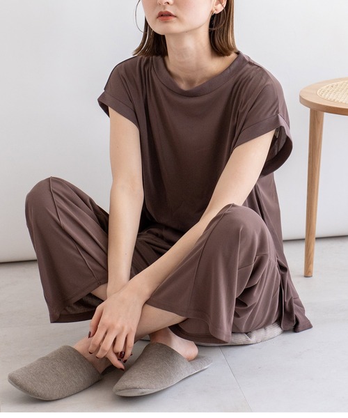 VitaFelice(ヴィータフェリーチェ)の「【セットアイテム】クールタッチブラウス&パンツ セット(セットアップ・レディース・ブラック/ブラウン系その他/ブルー系その他・MEDIUM/LARGE)」の7枚目の写真