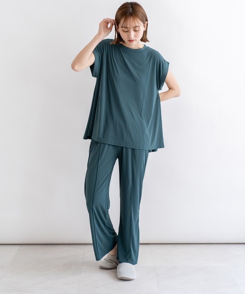 VitaFelice(ヴィータフェリーチェ)の「【セットアイテム】クールタッチブラウス&パンツ セット(セットアップ・レディース・ブラック/ブラウン系その他/ブルー系その他・MEDIUM/LARGE)」の11枚目の写真