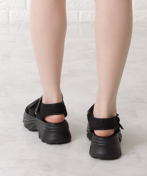 ◉未使用◉le♡babe レバーべ ラメ バックストラップサンダル ◉未使用◉le♡babe レバーべ ラメ バックストラップサンダル