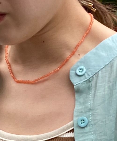 ｔｏｌｅｎｅ（トレネ）の「2023SS　カラービーズネックレス（ネックレス・レディース・ピンク/オレンジ/グリーン/ライトブルー/パープル・ONE SIZE）」の6枚目の写真