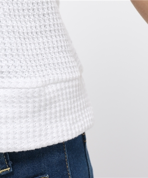 Chico(チコ)の「RIBライン衿TOPS(Tシャツ/カットソー・レディース・ホワイト/モスグリーン・FREE)」の10枚目の写真