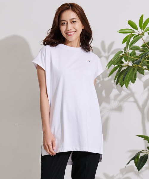 Arnold Palmer(アーノルドパーマー)の「USAコットン フレンチスリーブ チュニック(チュニック・レディース・ホワイト/ネイビー/ブラウン・L/S/M)」の2枚目の写真