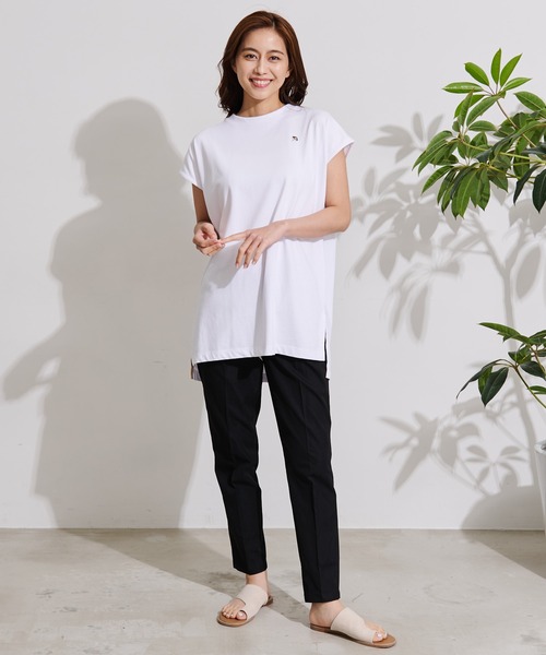 Arnold Palmer(アーノルドパーマー)の「USAコットン フレンチスリーブ チュニック(チュニック・レディース・ホワイト/ネイビー/ブラウン・L/S/M)」の12枚目の写真