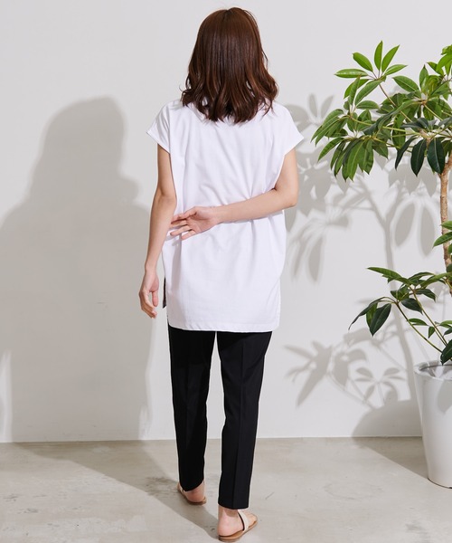 Arnold Palmer(アーノルドパーマー)の「USAコットン フレンチスリーブ チュニック(チュニック・レディース・ホワイト/ネイビー/ブラウン・L/S/M)」の10枚目の写真