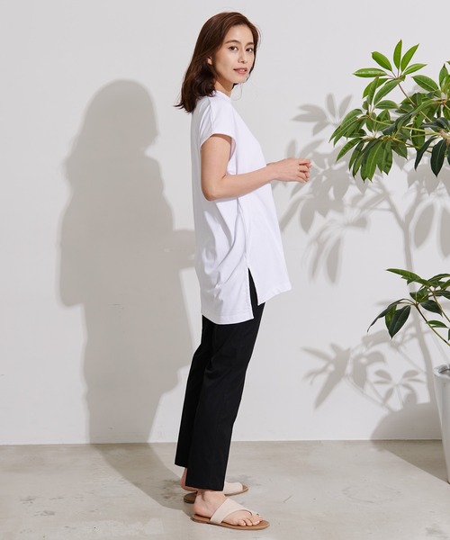 Arnold Palmer(アーノルドパーマー)の「USAコットン フレンチスリーブ チュニック(チュニック・レディース・ホワイト/ネイビー/ブラウン・L/S/M)」の13枚目の写真