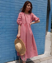 CHICWISH★バックリボンギンガム柄ワンピース☆ バックリボンギンガムチェックワンピース(NO.070407) | Dress