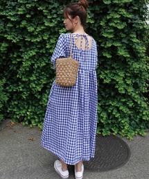 CORNERS | ギンガムチェックバックリボンワンピース(ワンピース)
