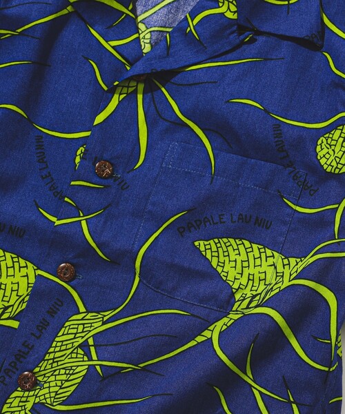 BEAMS PLUS（ビームスプラス）の「DALE HOPE × BEAMS PLUS / 別注 Short Sleeve Aloha Shirt Papale Lau Niu（シャツ/ブラウス・メンズ・レッド/ブルー・SMALL/MEDIUM/LARGE/X-LARGE）」の14枚目の写真
