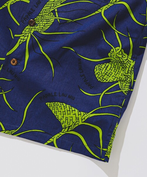 BEAMS PLUS（ビームスプラス）の「DALE HOPE × BEAMS PLUS / 別注 Short Sleeve Aloha Shirt Papale Lau Niu（シャツ/ブラウス・メンズ・レッド/ブルー・SMALL/MEDIUM/LARGE/X-LARGE）」の4枚目の写真