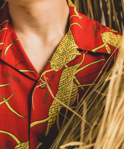 BEAMS PLUS（ビームスプラス）の「DALE HOPE × BEAMS PLUS / 別注 Short Sleeve Aloha Shirt Papale Lau Niu（シャツ/ブラウス・メンズ・レッド/ブルー・SMALL/MEDIUM/LARGE/X-LARGE）」の12枚目の写真