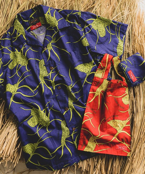 BEAMS PLUS（ビームスプラス）の「DALE HOPE × BEAMS PLUS / 別注 Short Sleeve Aloha Shirt Papale Lau Niu（シャツ/ブラウス・メンズ・レッド/ブルー・SMALL/MEDIUM/LARGE/X-LARGE）」の10枚目の写真