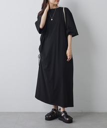 PUAL CE CIN | 【Du noir】シルケットサイドアジャストワンピース(ワンピース)