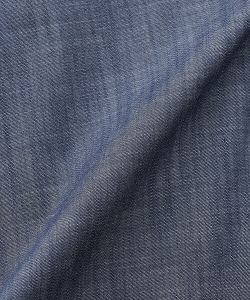 CAST:（キャストコロン）の「【大人気定番】ライトデニムギャザーブラウス（シャツ/ブラウス・レディース・ネイビー・S/M）」の2枚目の写真