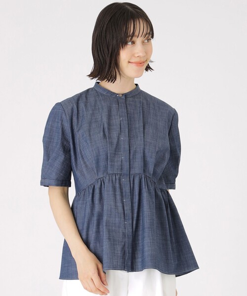 CAST:（キャストコロン）の「【大人気定番】ライトデニムギャザーブラウス（シャツ/ブラウス・レディース・ネイビー・S/M）」の17枚目の写真