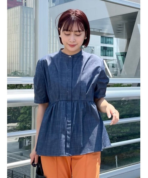 CAST:（キャストコロン）の「【大人気定番】ライトデニムギャザーブラウス（シャツ/ブラウス・レディース・ネイビー・S/M）」の15枚目の写真