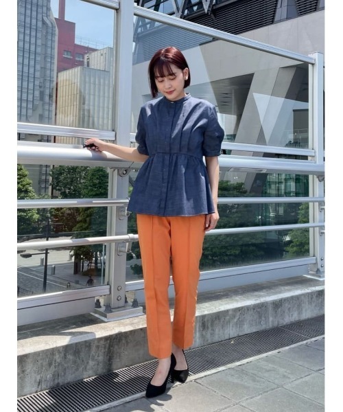 CAST:（キャストコロン）の「【大人気定番】ライトデニムギャザーブラウス（シャツ/ブラウス・レディース・ネイビー・S/M）」の9枚目の写真