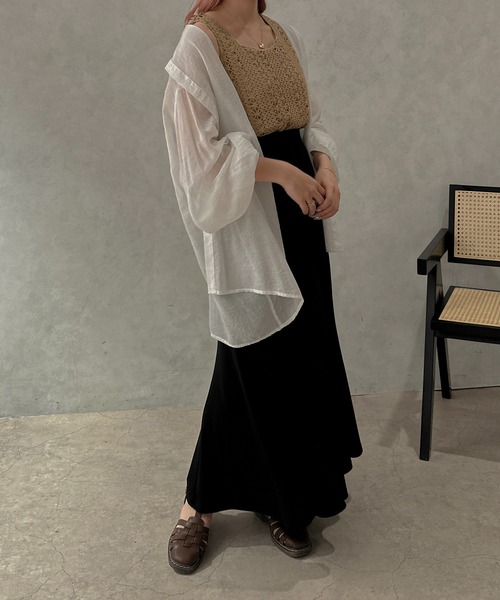 apres jour clair（アプレジュールクレア）の「【apres jour clair】かぎ針編み風タンク【ZOZOTOWN限定アイテム】（タンクトップ・レディース・モカ/オレンジ/アイボリー・X-LARGE/フリー）」の14枚目の写真