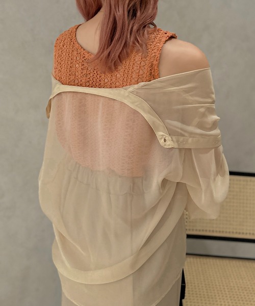 apres jour clair（アプレジュールクレア）の「【apres jour clair】かぎ針編み風タンク【ZOZOTOWN限定アイテム】（タンクトップ・レディース・モカ/オレンジ/アイボリー・X-LARGE/フリー）」の17枚目の写真