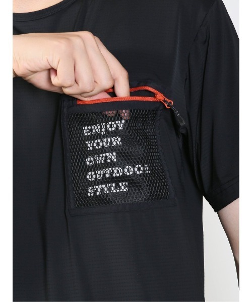 TAKA-Q（タカキュー）の「【WEB限定販売】Holidayout 冷感メッシュ ポケットT(セットアップ可能)（Tシャツ/カットソー・メンズ・イエロー/カーキ/ブラック・MEDIUM/LARGE/X-LARGE）」の10枚目の写真