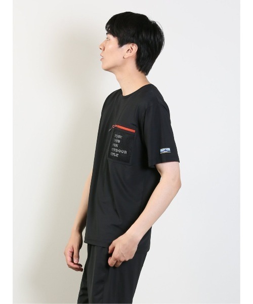 TAKA-Q（タカキュー）の「【WEB限定販売】Holidayout 冷感メッシュ ポケットT(セットアップ可能)（Tシャツ/カットソー・メンズ・イエロー/カーキ/ブラック・MEDIUM/LARGE/X-LARGE）」の13枚目の写真