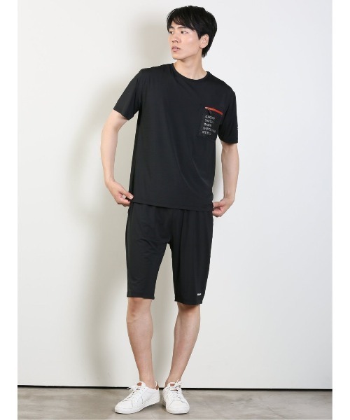 TAKA-Q（タカキュー）の「【WEB限定販売】Holidayout 冷感メッシュ ポケットT(セットアップ可能)（Tシャツ/カットソー・メンズ・イエロー/カーキ/ブラック・MEDIUM/LARGE/X-LARGE）」の16枚目の写真