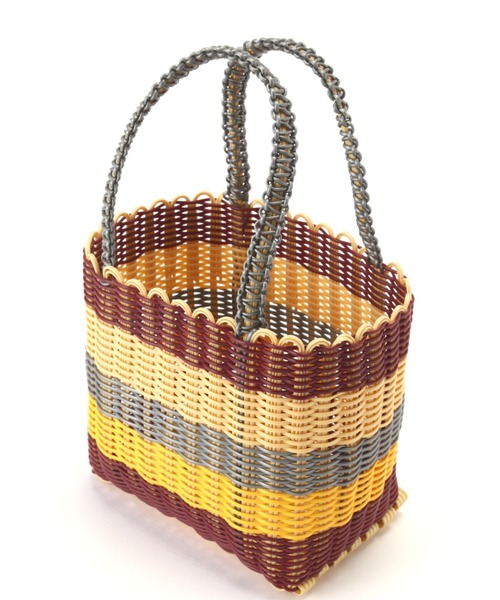 ROSE BUD（ローズバッド）の「(SCONI)ミニバスケットスタンダード（トートバッグ・レディース・ベージュ/オレンジ・FREE）」の3枚目の写真