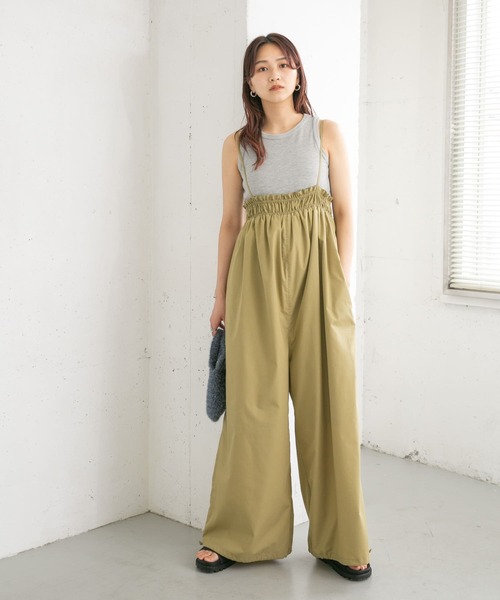 KBF（ケイビーエフ）の「ワッフルクロップドタンクトップ（タンクトップ・レディース・ダークブラウン/グレー/オフホワイト・ONE）」の16枚目の写真