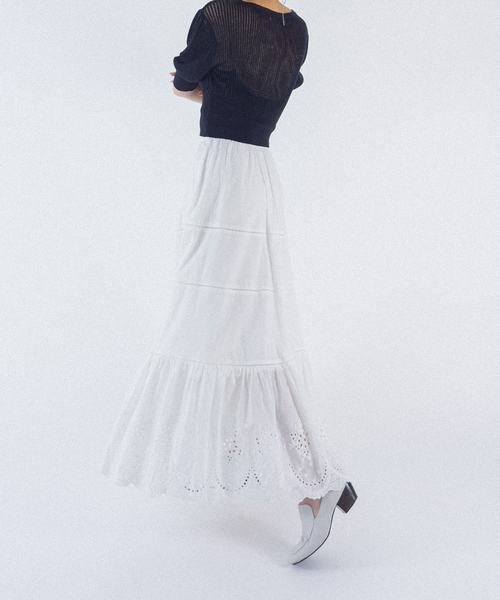 Charles Chaton（シャルルシャトン）の「embroidery レース スカート