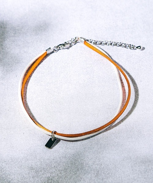 LUXSTYLE（ラグスタイル）の「PUレザーエナメルアンクレット（アンクレット・メンズ・ブラウン/オレンジ/ブルー/グレー/ブラック・FREE）」の5枚目の写真