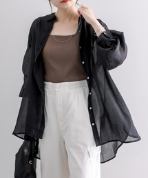 PUAL CE CIN | 【Du noir】ラミー前開きブラウス(シャツ/ブラウス)